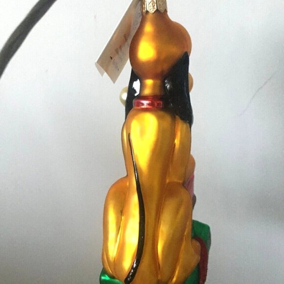 ✨ NEW Authentic Christopher Radko Disney Noel PLUTO Gift Blown Glass Ornament ✨ - Picture 5 of 10